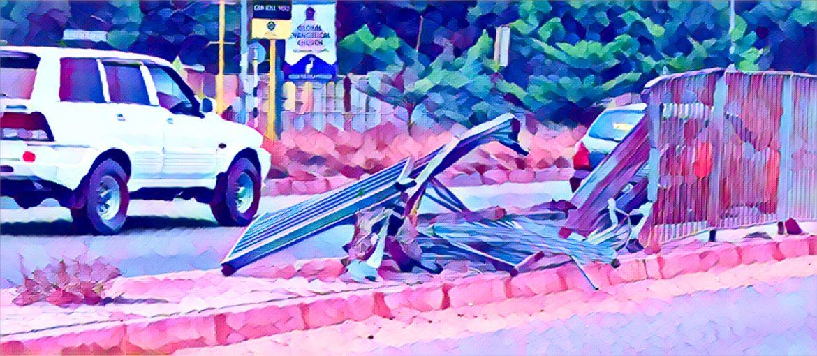 damaged guardrails N1 Highway